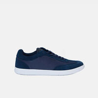 Lace Up Nylon-leather Sneakers