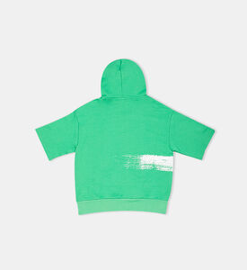 تيشيرت بغطاء رأس بطبعة للبنات الصغيرات