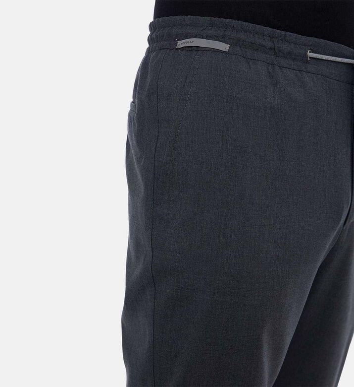 Virgin Wool Elastic Waistband Pants