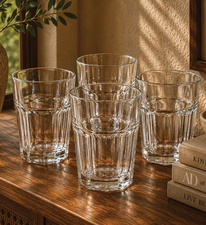 Home Deco and More Double Injection Clear Arc Tumbler, Clear, Packshot View