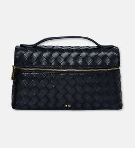JW PEI Thea Weave Texture Top Handle Bag, Black, Packshot View