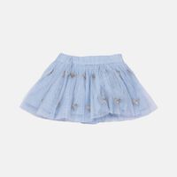 Hearts Embroidered Mini Skirt