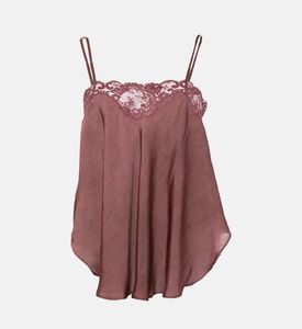 Mes Demoiselles Floral-embroidery V-neck Top, Dark-red, 42, Packshot View