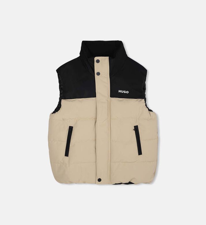 Sleeveless Side Pockets Puffer Jacket