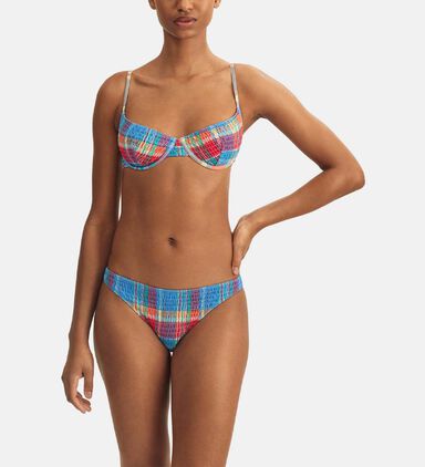 Smocked Underwire Balconette Bikini Top