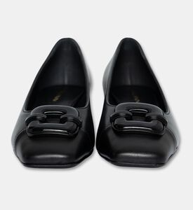 Baldinini Leather Block-heel Cap-toe Pumps, Packshot View