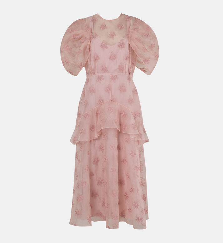 Peplum-detail Short Sleeve Dress