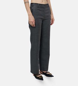The Kooples Checkered Flared Trousers, Model View