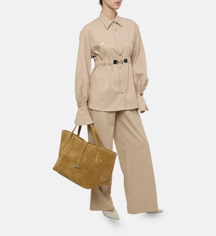 Pleated Front High-waisted Trousers