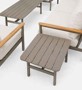 Home Deco and More Teak Arm Aluminum Outdoor Seating Set, Packshot View