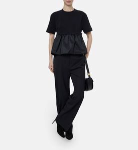 Patou Balloon Peplum Hem Top, Model View