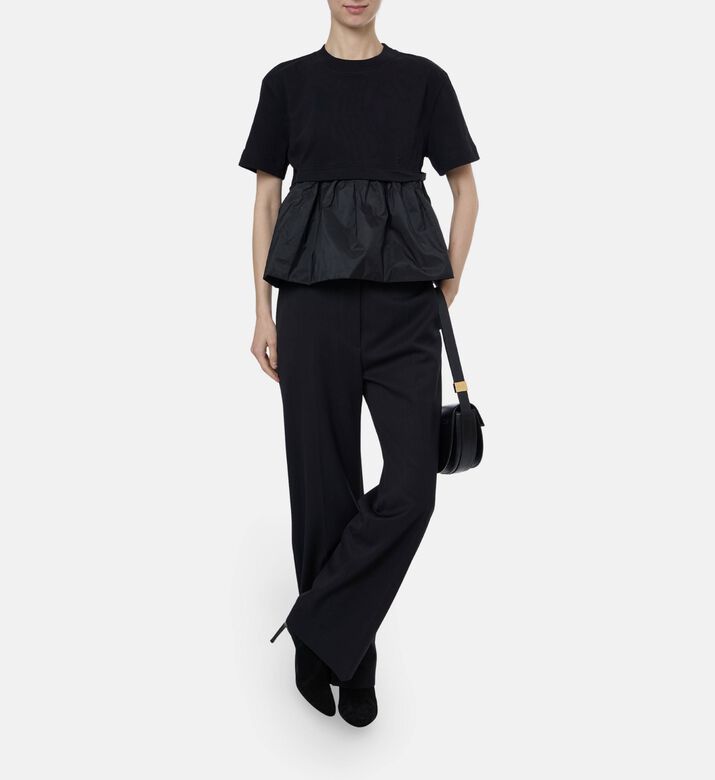 Patou Balloon Peplum Hem Top, Model View