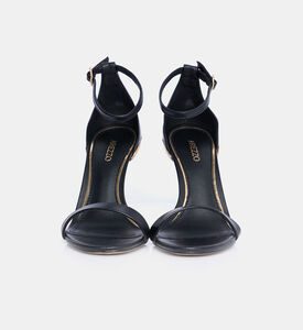 Leather Open Toe Heeled Sandals