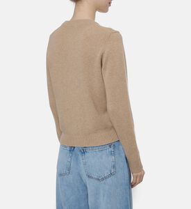 Ganni Logo-detail Banana Intarsia Sweater, Model View