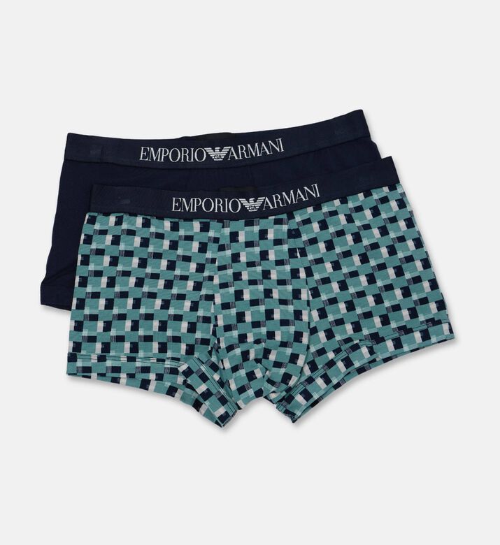 Emporio Armani Elastic-waistband Regular-fit Trunk Set, Navy, Xl, Packshot View