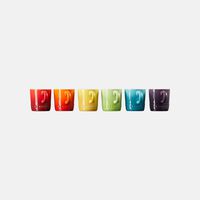 Stoneware Rainbow Espresso Mug Set