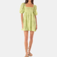 Puff Sleeves Flared Dress