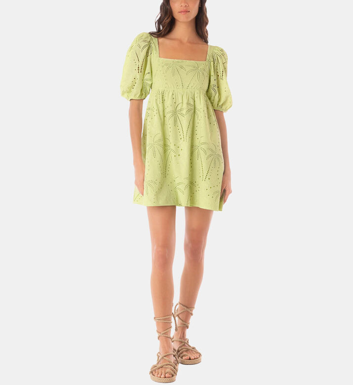 Puff Sleeves Flared Dress