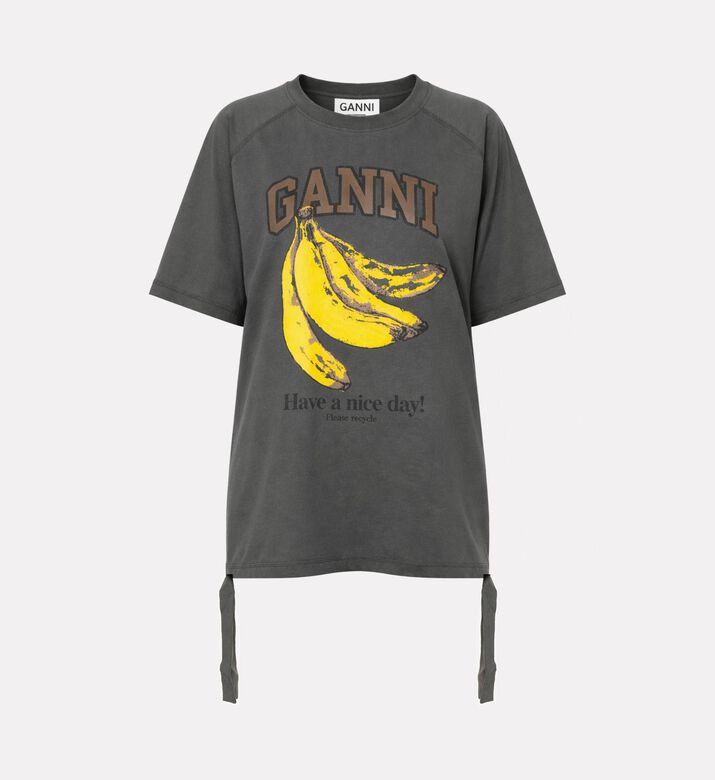 Ganni Logo-print Crewneck T-shirt, Packshot View