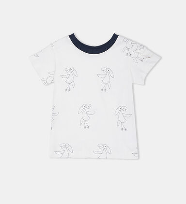 Cotton Bird-print T-shirt