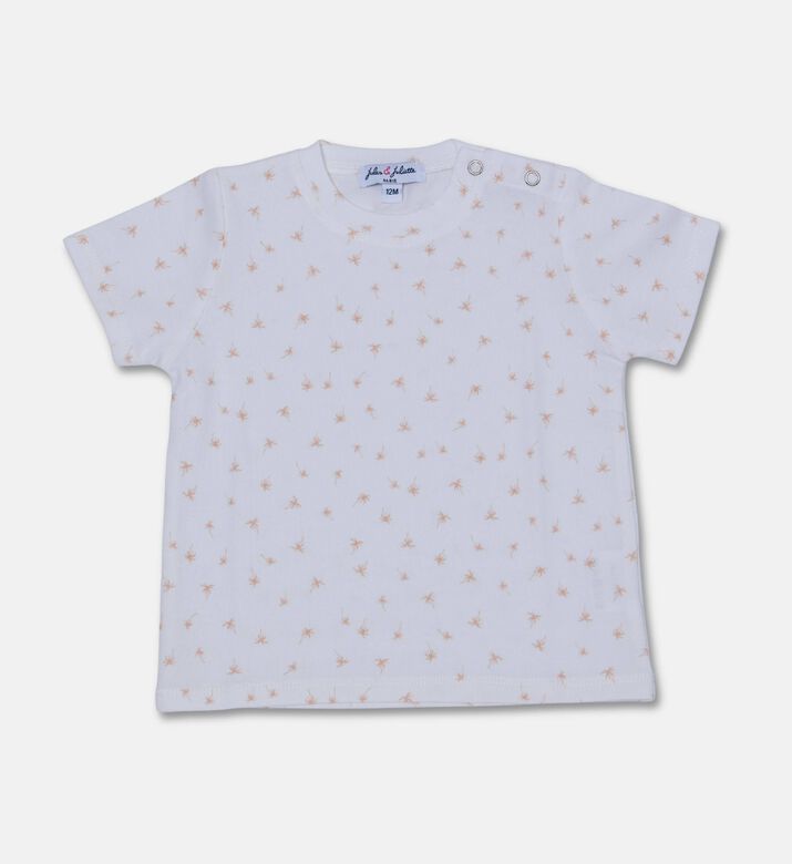Jules & Juliette Paris Cotton Micro-print Crewneck T-shirt, Packshot View