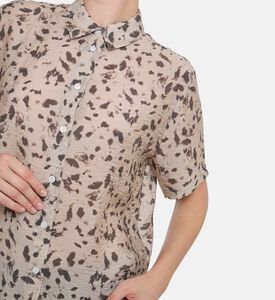 Samsoe All-over Print Button Closure Shirt, Model View