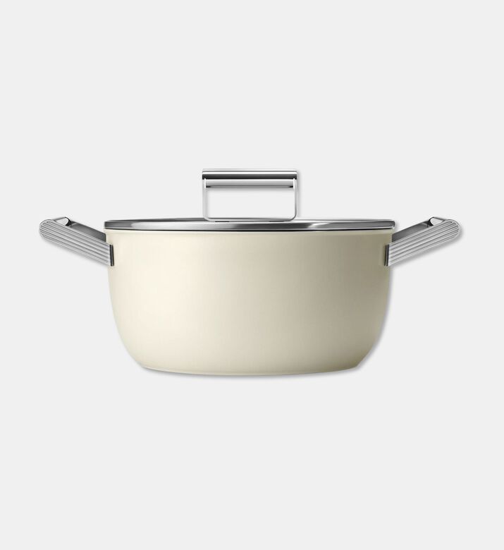 Smeg Ceramic-coated Double Handle Casserole, Packshot View