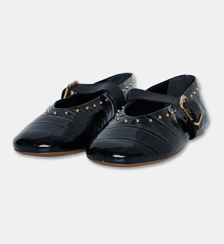 Schutz Croc-embossed Mary Jane Flats, Packshot View
