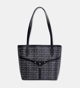 Manc Bella Monogram Pattern Mini Tote Bag, Black, Packshot View
