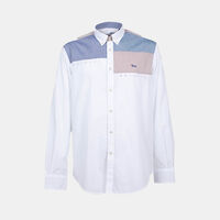 Contrasting Lettering Patches Shirt