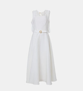 Sleeveless A-line Midi Dress