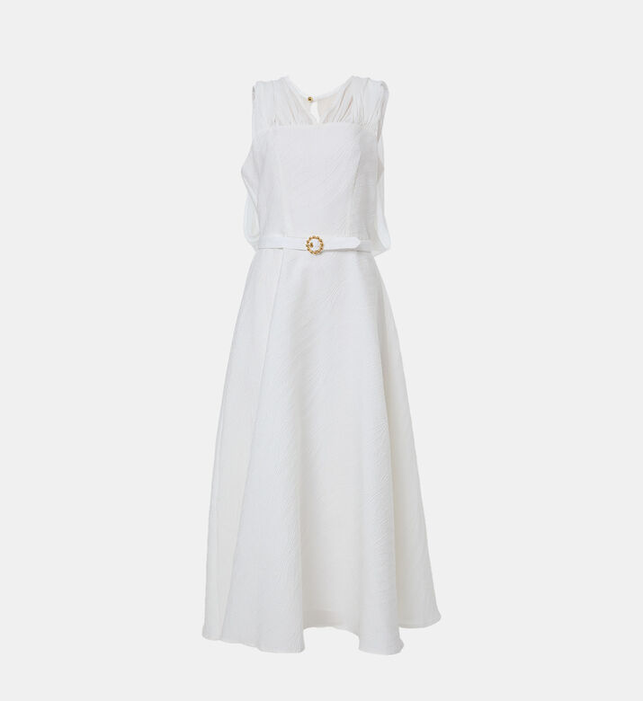 Sleeveless A-line Midi Dress