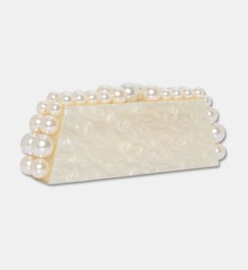 Cult Gaia Acrylic Beaded Clutch, Ivory, Packshot View
