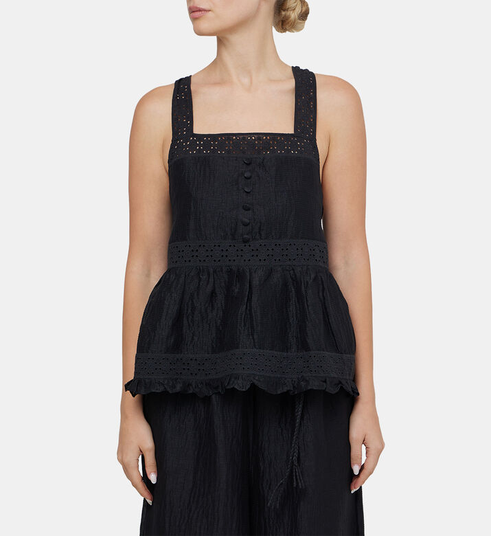 بلوزة كاميل كتان حريري