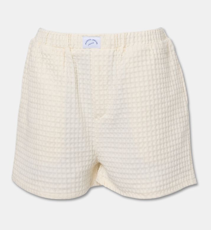 Maison Labiche Waffle Knit Logo-embroidery Shorts, Packshot View