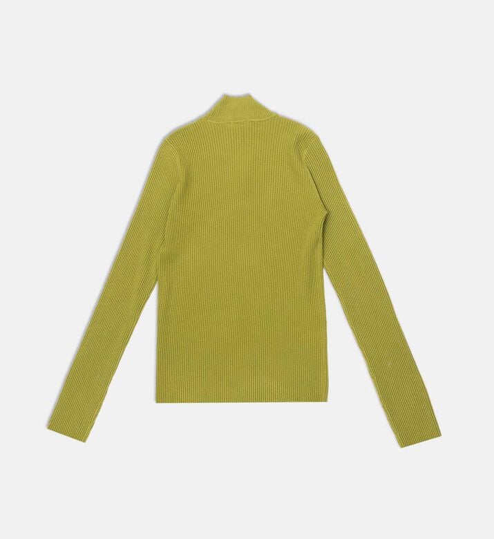 Knit High-neck Long-sleeve Sweater