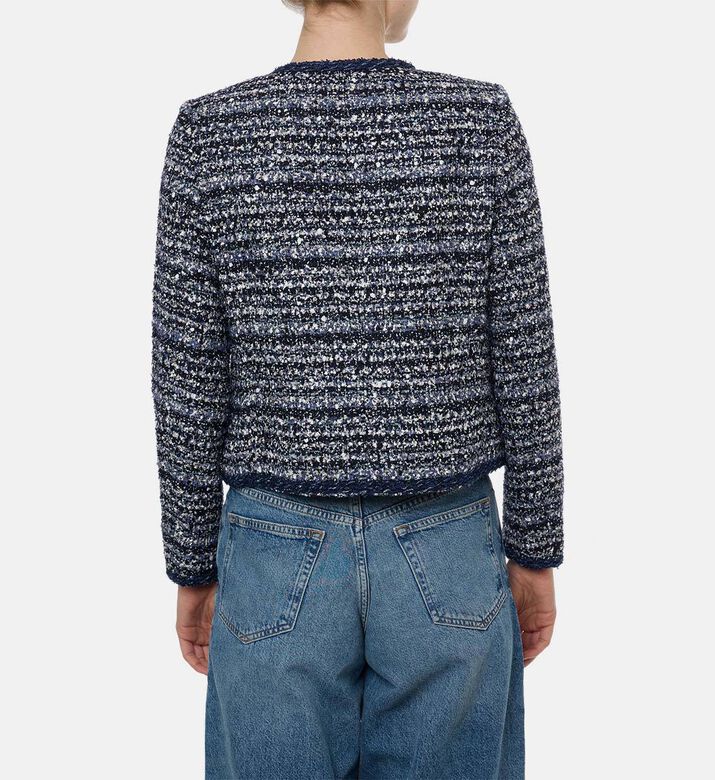 Weill Colorful Tweed Long-sleeve Jacket, Model View