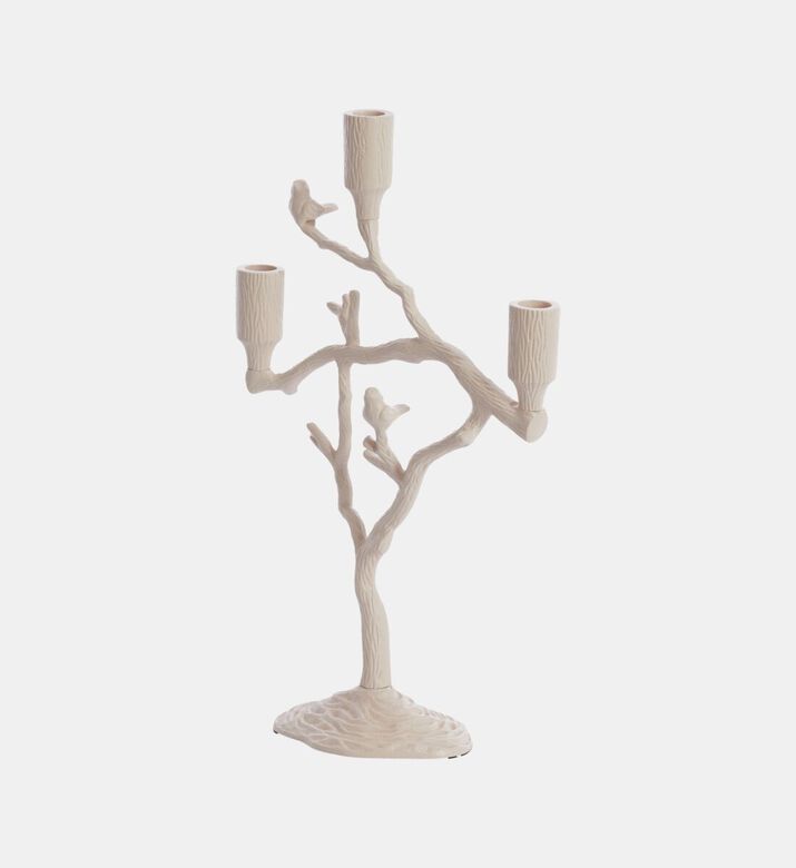 Light and Living Jardia Branch Candle Holder, White, 26x11x42-cm, Packshot View