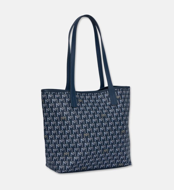 Maya.M Shopper Monogram Tote Bag, Navy, Packshot View