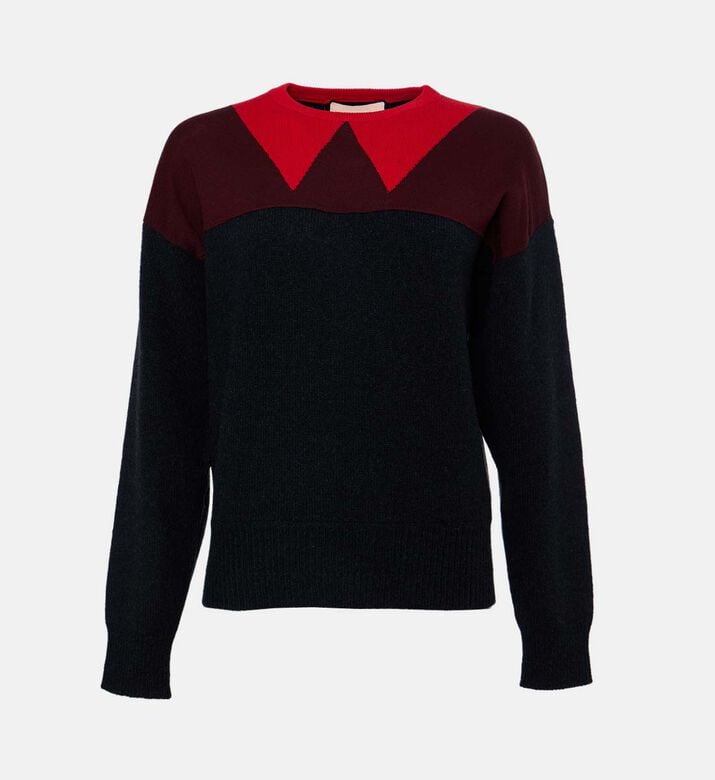 Plan C Two-tone Long-sleeve Sweater, Packshot View