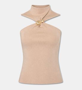 Cult Gaia Asymmetric High-neck Fitted Top, Packshot View