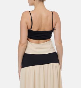 Nanushka Lisbeth Stretch Georgette-elastic Jersey Top, Model View