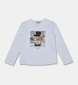 Twinset Long-sleeve Printed T-shirt, Black, 6y, Packshot View