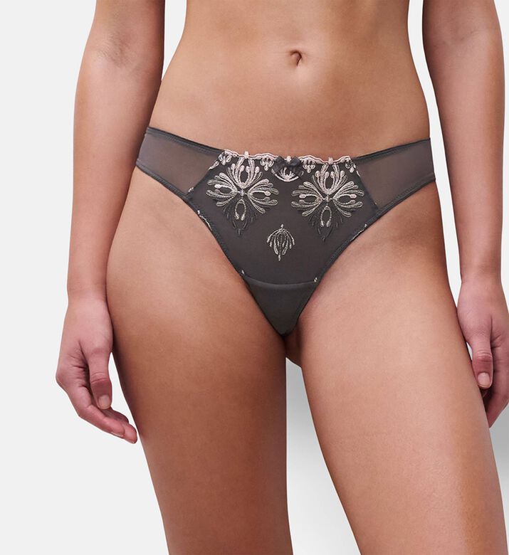 Chantelle Tanga, Dark-grey, M, Model View