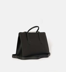 Strathberry Leather Large Tote Bag, Black, Packshot View