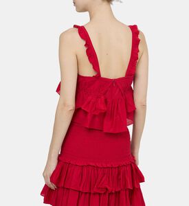 بلوزة قصيرة مكشكشة