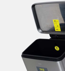 Eko Stainless Steel Step Bin, Silver, 30-l, Packshot View