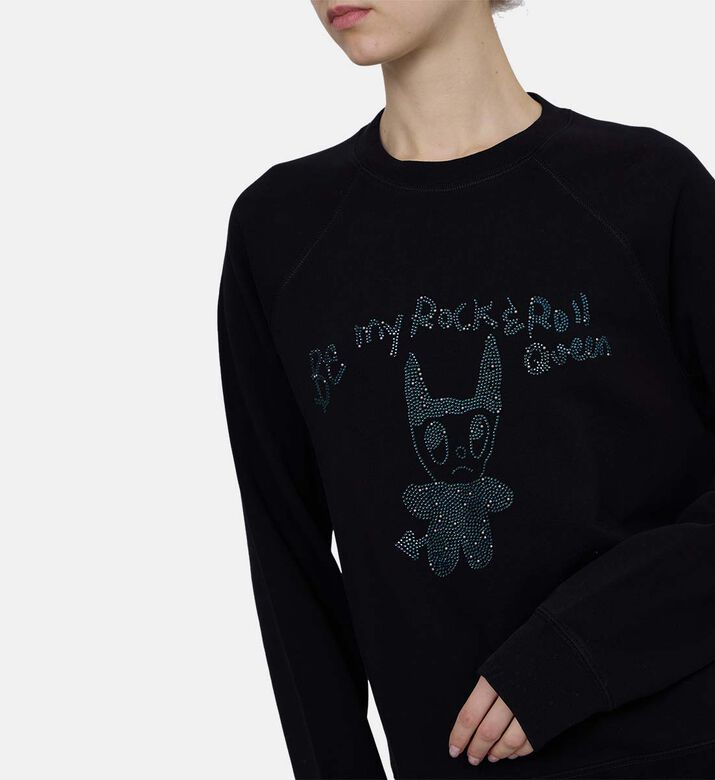 Devil Queen Rhinestone-embellished Sweatshirt Devil Queen Rhinestone-embellished Sweatshirt
