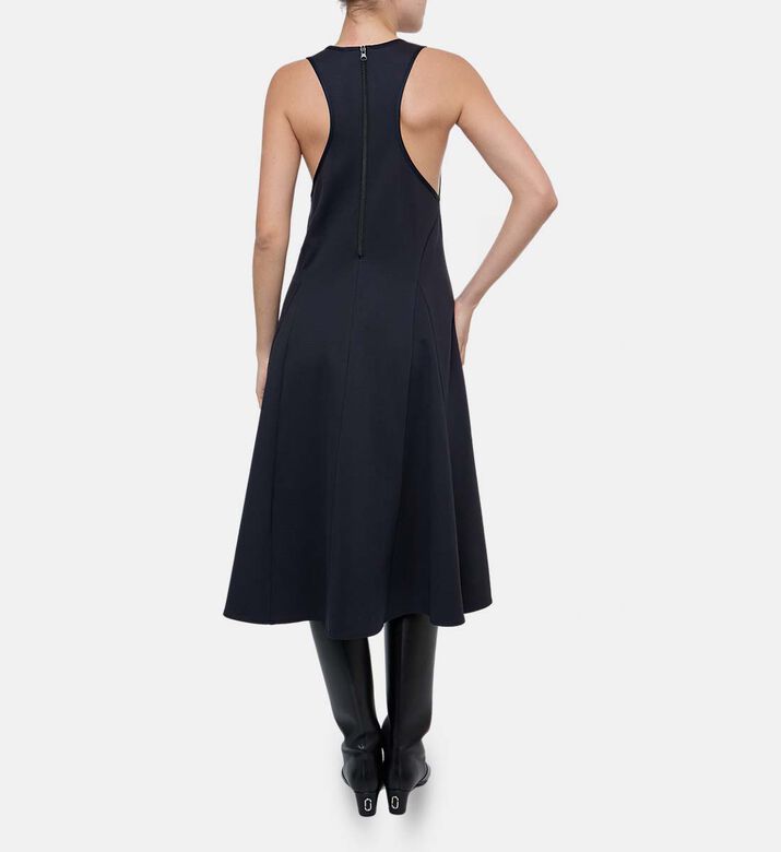 Beatrice B Pleats-detail Sleeveless Flared Midi Dress, Model View