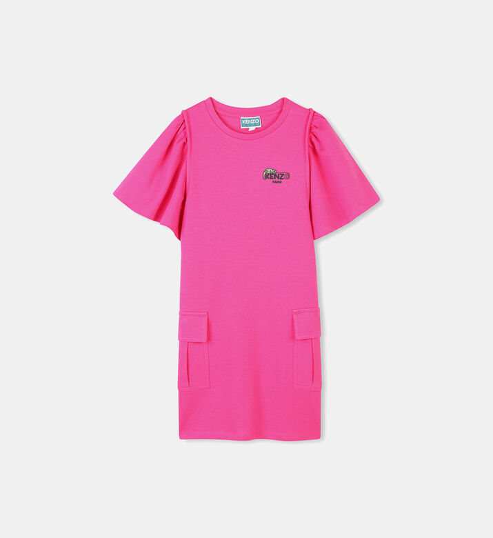 Cargo Pockets Short-sleeve Dress